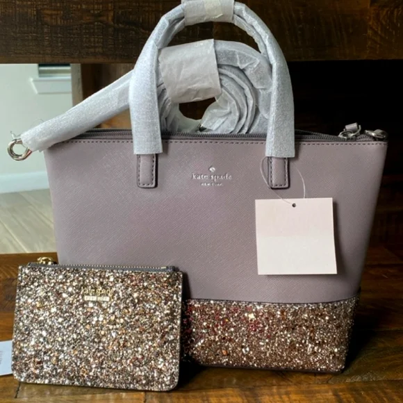 Kate Spade,ALL THAT GLITTERS, Greta Court, gorgeous, NWT w/coin purse/cardholder - Picture 1 of 11